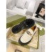 Gucci Womens Lug Sole Loafers in White Leather with Enameled G