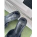 Gucci Interlocking G Heel Sandals in Black Leather