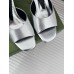 Gucci Interlocking G Heel Sandals in Silver Metallic Leather