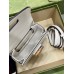Gucci Bamboo 1947 Mini Top Handle Bag in White Leather