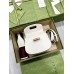 Gucci Bamboo 1947 Mini Top Handle Bag in White Leather