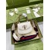 Gucci Bamboo 1947 Mini Top Handle Bag in White Leather