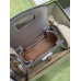 Gucci Bamboo 1947 Mini Top Handle Bag in Silver Metallic Leather