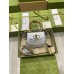 Gucci Bamboo 1947 Mini Top Handle Bag in Silver Metallic Leather