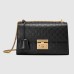 Gucci Padlock Medium Shoulder Bag in Black Guccissima Leather