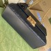 Gucci Padlock Medium Shoulder Bag in Black Guccissima Leather