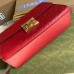 Gucci Padlock Medium Shoulder Bag in Red Guccissima Leather