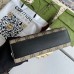 Gucci Padlock Small Shoulder Bag in GG Canvas with Black Leather