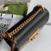 Gucci Padlock Small Shoulder Bag in GG Canvas with Black Leather