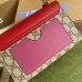 Gucci Padlock Small Shoulder Bag in GG Canvas with Red Leather