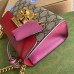 Gucci Padlock Small Shoulder Bag in GG Canvas with Red Leather
