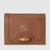 Gucci Diana Card Case Wallet In Brown Calfskin