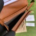 Gucci Diana Card Case Wallet In Brown Calfskin