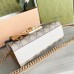 Gucci Padlock Small Shoulder Bag in GG Canvas with White Leather