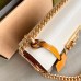 Gucci Padlock Small Shoulder Bag in GG Canvas with White Leather
