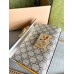 Gucci Padlock Small Shoulder Bag in GG Canvas with White Leather