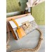 Gucci Padlock Small Shoulder Bag in GG Canvas with White Leather
