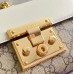 Gucci Padlock Small Shoulder Bag in GG Canvas with White Leather