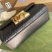 Gucci Padlock Small Shoulder Bag in Black Guccissima Leather