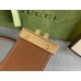 Gucci Padlock Medium Shoulder Bag in GG Canvas with Brown Leather