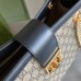 Gucci Padlock Medium Shoulder Bag in GG Canvas with Black Leather