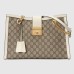 Gucci Padlock Medium Shoulder Bag in GG Canvas with White Leather