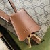 Gucci Padlock Small Shoulder Bag in GG Canvas with Brown Calfskin