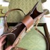 Gucci Padlock Small Shoulder Bag in GG Canvas with Brown Calfskin