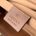Gucci Padlock Small Shoulder Bag in GG Canvas with Brown Calfskin
