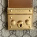 Gucci Padlock Small Shoulder Bag in GG Canvas with Brown Calfskin