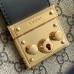 Gucci Padlock Small Shoulder Bag in GG Canvas with Black Calfskin
