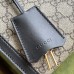 Gucci Padlock Small Shoulder Bag in GG Canvas with Black Calfskin