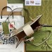 Gucci Padlock Small Shoulder Bag in GG Canvas with White Calfskin