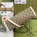 Gucci Padlock Small Shoulder Bag in GG Canvas with White Calfskin