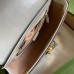 Gucci Padlock Small Crossbody Bag in GG Canvas with White Leather