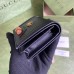Gucci Diana Card Case Wallet In Black Calfskin