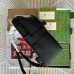 Gucci Mens Backpack in Black GG Rubber-effect Leather