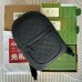 Gucci Mens Backpack in Black GG Rubber-effect Leather