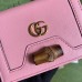 Gucci Diana Card Case Wallet In Pink Calfskin