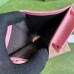 Gucci Diana Card Case Wallet In Pink Calfskin
