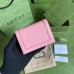 Gucci Diana Card Case Wallet In Pink Calfskin