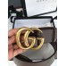 Gucci Brown Grained Leather Belt 38MM with Double G Buckle