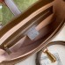 Gucci Jackie 1961 Small Bag in GG Canvas with Brown Leather Trim
