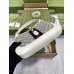Gucci Jackie 1961 Small Bag in GG Canvas with White Leather Trim