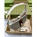 Gucci Jackie 1961 Small Bag in GG Canvas with White Leather Trim
