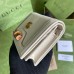 Gucci Diana Card Case Wallet In White Calfskin