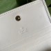 Gucci Diana Card Case Wallet In White Calfskin