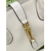 Gucci Jackie 1961 Medium Tote Bag in White Leather