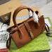 Gucci Jackie 1961 Small Tote Bag in Brown Grained Leather