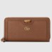 Gucci Diana Zip Around Wallet In Brown Calfskin